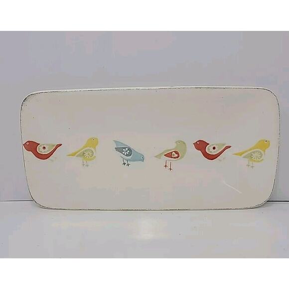 Pier 1 Imports Little Bird Serving Tray/ Decor 11 1/2 " X 6 ” Earthenware Hand - Picture 1 of 5